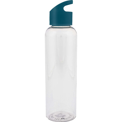 Loop Flasche Transparent R-PET 600ml , transparent türkis, R-PET, 25,60cm (Höhe), Bild 1