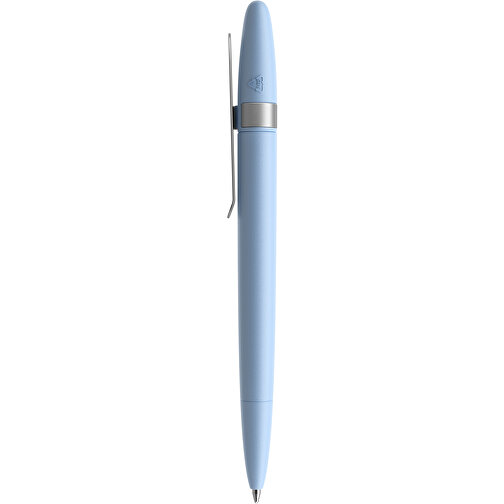 Prodir DS5 TSM Twist Kugelschreiber , Prodir, Soft Blue-Silber satiniert, Kunststoff/Metall, 14,30cm x 1,50cm (Länge x Breite), Bild 2