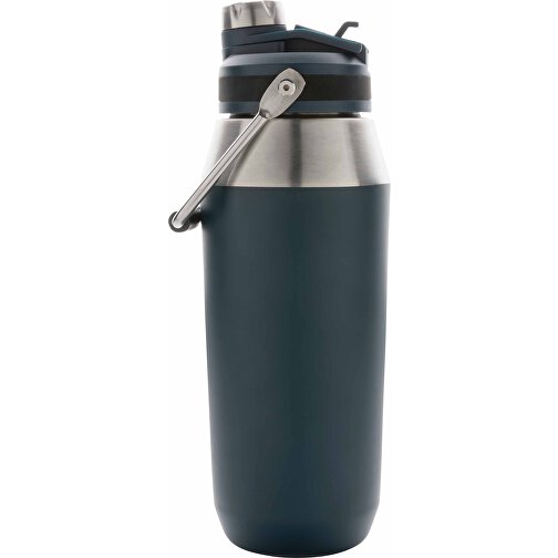 1L Vakuum StainlessSteel Flasche Mit Dual-Deckel-Funktion, Navy Blau , navy blau, Edelstahl, 11,00cm x 27,20cm (Länge x Höhe), Bild 3