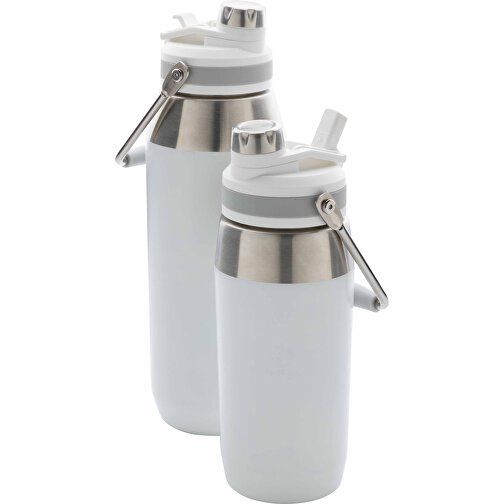 1L Vakuum StainlessSteel Flasche Mit Dual-Deckel-Funktion, Weiß , weiß, Edelstahl, 11,00cm x 27,20cm (Länge x Höhe), Bild 9