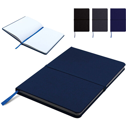 Bullet Journal DIN A5 Aus RPET-Material , dunkelblau, R-PET & recycled paper, 14,00cm x 21,00cm x 1,20cm (Länge x Höhe x Breite), Bild 4