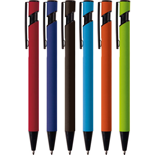 Kugelschreiber “Valencia” Soft-Touch , hellblau, Aluminium, 14,40cm (Länge), Bild 6