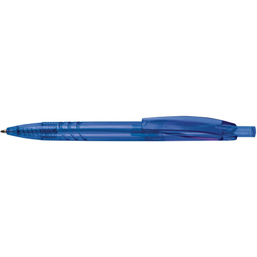 Kugelschreiber Aus R-PET-Material , transparent blau, R-PET, 14,00cm (Länge), Bild 3
