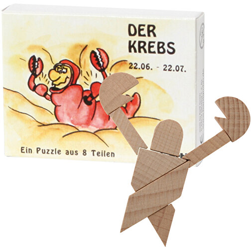 Mini-Krebs-Puzzle , , 6,50cm x 1,30cm x 5,00cm (Länge x Höhe x Breite), Bild 1
