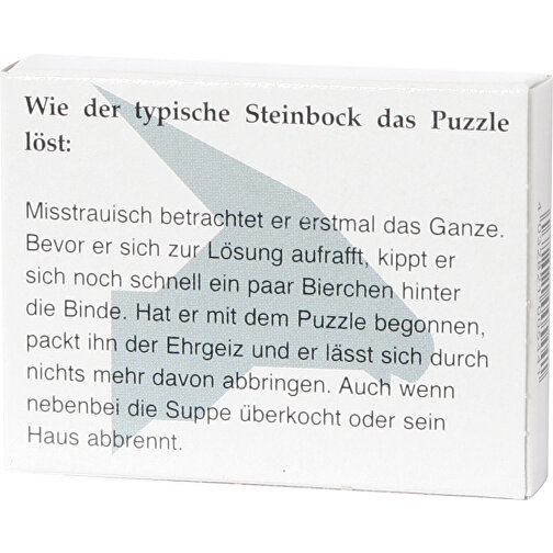 Mini-Steinbock-Puzzle , , 6,50cm x 1,30cm x 5,00cm (Länge x Höhe x Breite), Bild 2