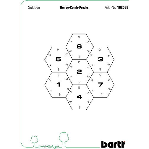 Honey-Comb-Puzzle , , 6,50cm x 1,30cm x 5,00cm (Länge x Höhe x Breite), Bild 3