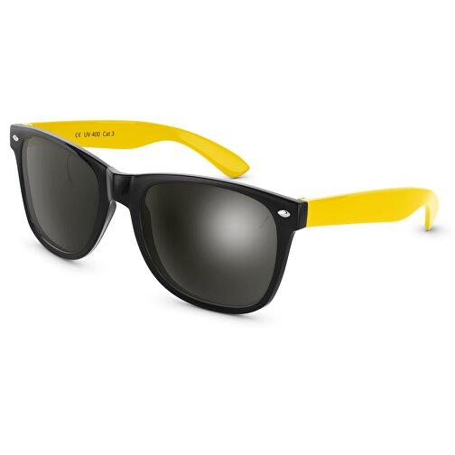 SunShine Glänzend - UV 400 , Promo Effects, schwarz/gelb, Rahmen aus Polycarbonat und Glass aus AC, 14,50cm x 4,80cm x 15,00cm (Länge x Höhe x Breite), Bild 1