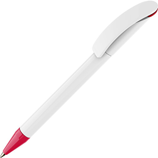 Prodir DS3 TPP Twist Kugelschreiber , Prodir, rot/weiß, Kunststoff, 13,80cm x 1,50cm (Länge x Breite), Bild 1