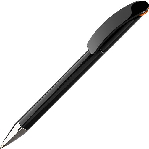 Prodir DS3 TPC Twist Kugelschreiber , Prodir, schwarz/orange, Kunststoff/Metall, 13,80cm x 1,50cm (Länge x Breite), Bild 1