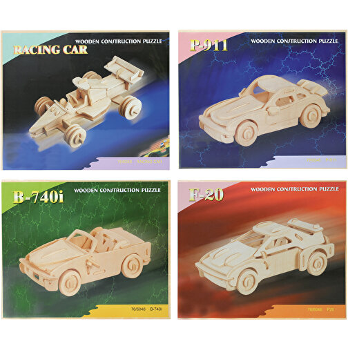 Drewniane samochodziki puzzle, rózne, Obraz 2