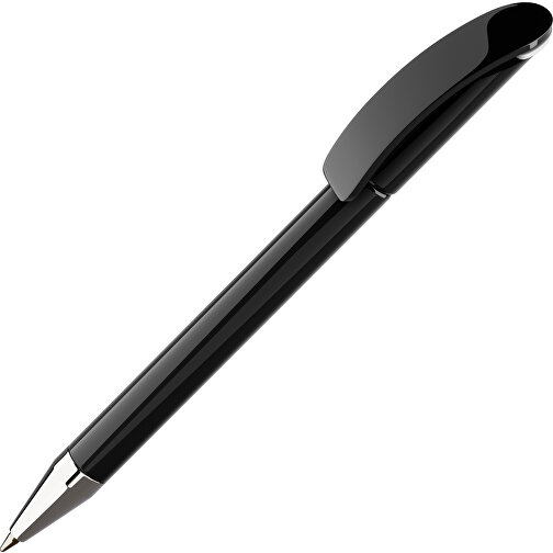 Prodir DS3 TPC Twist Kugelschreiber , Prodir, schwarz/weiss, Kunststoff/Metall, 13,80cm x 1,50cm (Länge x Breite), Bild 1