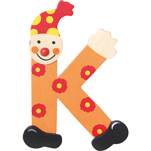 Buchstabe Clown K , , 10,00cm x 0,40cm x 6,00cm (Länge x Höhe x Breite), Bild 1