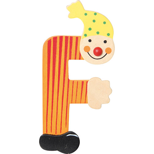 Buchstabe Clown F , , 10,00cm x 0,40cm x 6,00cm (Länge x Höhe x Breite), Bild 1