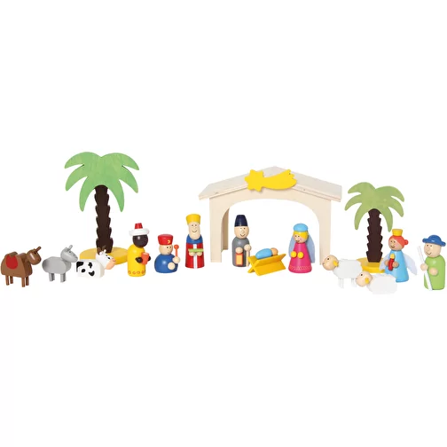 Crèche en bois 17 pcs., Image 1