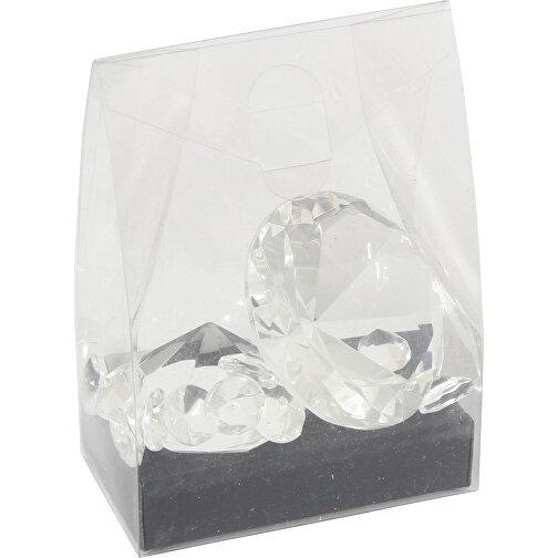 Glasdiamanten Set Klar Gemischt , klar, 7,00cm x 9,80cm x 4,00cm (Länge x Höhe x Breite), Bild 2