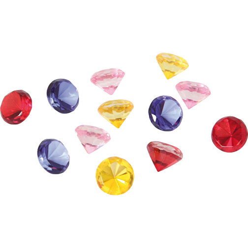 Diamanti di vetro incastonati (12) colorati 2 cm, Immagine 1