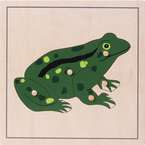 Puzzle Frosch , , 24,00cm x 2,00cm x 24,00cm (Länge x Höhe x Breite), Bild 1