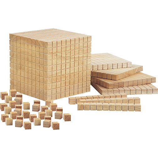 Cubes mathématiques en bois, Image 1