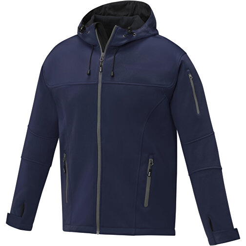 Match Softshelljacke Für Herren , navy, Single jersey Strick 90% Polyester, 10% Elastan, 360 g/m2, Bonding, Microfleece 100% Polyester, S, , Bild 1