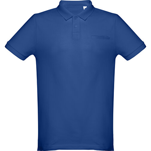 THC DHAKA. Herren Poloshirt , königsblau, 100% Baumwolle, XL, 75,50cm x 58,00cm (Länge x Breite), Bild 1