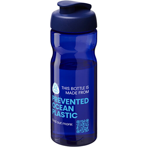 H2O Active® Eco Base 650 Ml Sportflasche Mit Klappdeckel , blau, PCR Kunststoff, PP Kunststoff, 22,10cm (Höhe), Bild 2