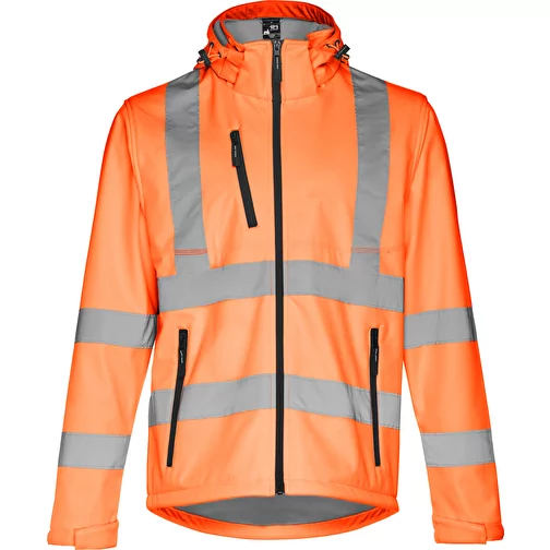 THC ZAGREB WORK. Softshell technique haute visibilité pour homme, avec capuche amovible, Image 1