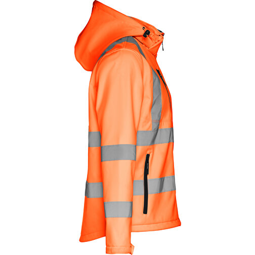 THC ZAGREB WORK. Softshell-Jacke Mit Hoher Sichtbarkeit (Unisex) , hexachrome orange, Polyester, L, 76,00cm x 60,00cm (Länge x Breite), Bild 3