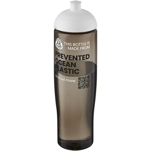 H2O Active® Eco Tempo 700 Ml Sportflasche Mit Stülpdeckel , weiß / kohle, PCR Kunststoff, PP Kunststoff, 23,90cm (Höhe), Bild 2