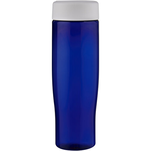 H2O Active® Eco Tempo 700 Ml Wasserflasche Mit Drehdeckel , weiß / blau, PCR Kunststoff, PP Kunststoff, 22,20cm (Höhe), Bild 4