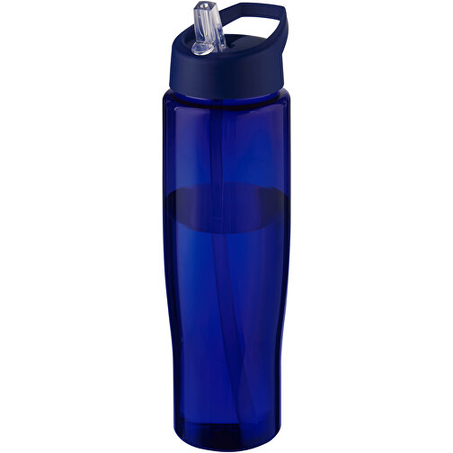 H2O Active® Eco Tempo 700 Ml Sportflasche Mit Ausgussdeckel , blau / blau, PCR Kunststoff, PP Kunststoff, 23,40cm (Höhe), Bild 1