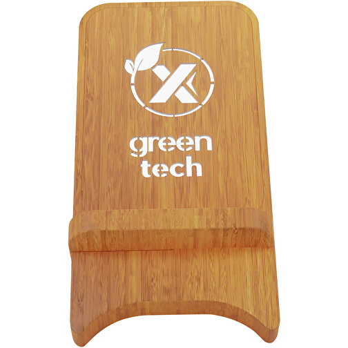 SCX.design W26 bambusowy stojak do ładowania na telefon 10 W z podświetlanym logo, Obraz 5