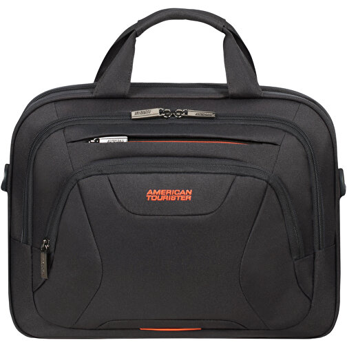 American Tourister - AT Work - Laptop Bag 13,3'-14,1' , black/orange, 100% Polyester, 30,00cm x 10,50cm x 39,00cm (Länge x Höhe x Breite), Bild 2