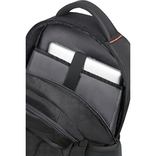 American Tourister - AT Work - Laptop Backpack 17,3' , black/orange, 100% Polyester, 52,50cm x 23,50cm x 33,50cm (Länge x Höhe x Breite), Bild 4