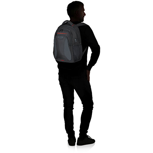 American Tourister - AT Work - Laptop Backpack 15.6' ECO USB , bass black, 100% rPET Polyester, 45,00cm x 21,50cm x 33,00cm (Länge x Höhe x Breite), Bild 5