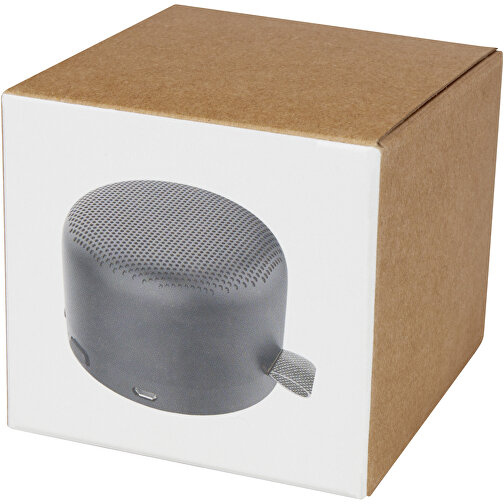 Loop 5W Bluetooth Lautsprecher Aus Recyceltem Kunststoff , schwarz, Recycelter Kunststoff, 8,00cm x 5,50cm x 8,00cm (Länge x Höhe x Breite), Bild 3