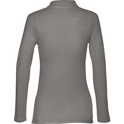 THC BERN WOMEN. Damen Langarm-Poloshirt , grau, 100% Baumwolle, XL, 68,00cm x 49,00cm (Länge x Breite), Bild 2