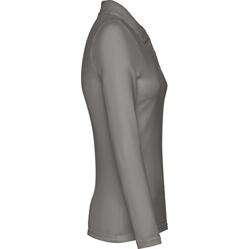 THC BERN WOMEN. Damen Langarm-Poloshirt , grau, 100% Baumwolle, L, 66,00cm x 46,00cm (Länge x Breite), Bild 3