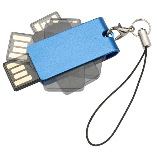 USB-Stick Turn 32GB , Promo Effects MB , blau MB , 32 GB , ABS MB , 3 - 10 MB/s MB , 3,90cm x 0,50cm x 1,50cm (Länge x Höhe x Breite), Bild 3