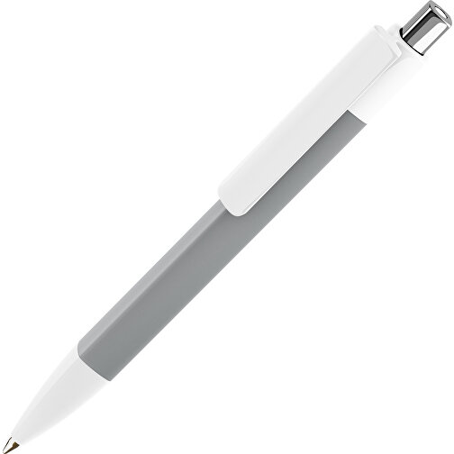 Prodir DS4 PMM Push Kugelschreiber , Prodir, weiß/grau/silber poliert, Kunststoff, 14,10cm x 1,40cm (Länge x Breite), Bild 1