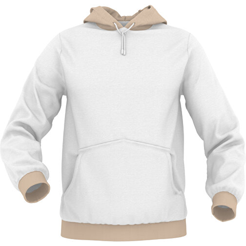 Hoodie Urban - Inkl. Individueller Gestaltung , zartbraun, 70% Baumwolle, 30 % Polyester, S, , Bild 1