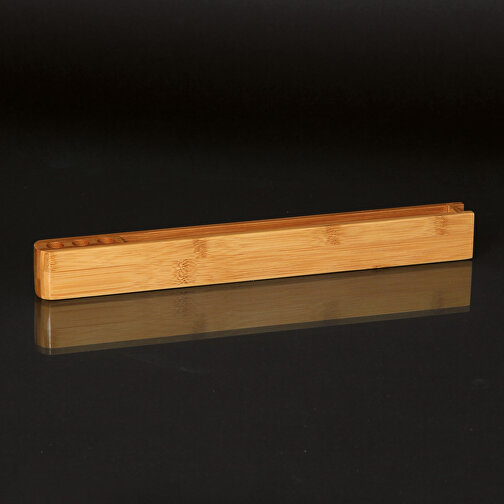 Schreibtischständer Schmal Bambus , , 32,00cm x 3,50cm x 2,50cm (Länge x Höhe x Breite), Bild 2
