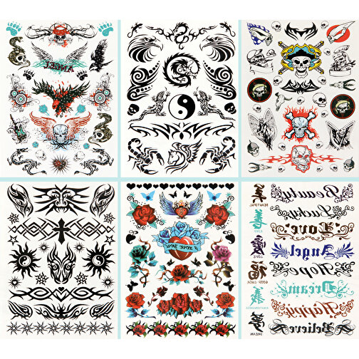 Tattoo Stickerbuch (280) Sortiert , , 12,50cm x 0,20cm x 18,50cm (Länge x Höhe x Breite), Bild 3