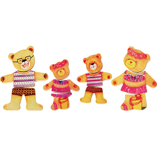Puzzle à habiller Famille d\'ours, coloré, Image 3