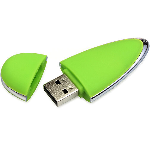 USB-Stick Drop 32GB , Promo Effects MB , grün MB , 32 GB , Kunststoff MB , 3 - 10 MB/s MB , 6,00cm x 1,20cm x 2,50cm (Länge x Höhe x Breite), Bild 1