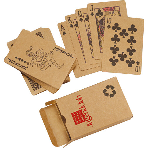 Kartenspiel , beige, PAP, 8,90cm x 1,80cm x 5,80cm (Länge x Höhe x Breite), Bild 2