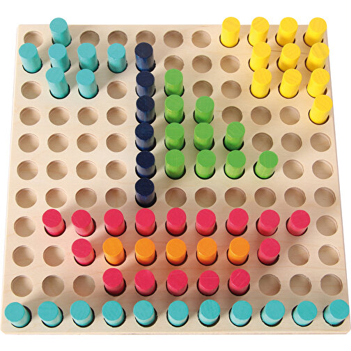 Farbensteckspiel (121 Stecker) , , 21,00cm x 3,00cm x 21,00cm (Länge x Höhe x Breite), Bild 2