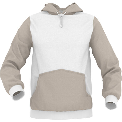 Hoodie Urban - Inkl. Individueller Gestaltung , zartgrau, 70% Baumwolle, 30 % Polyester, XL, , Bild 1