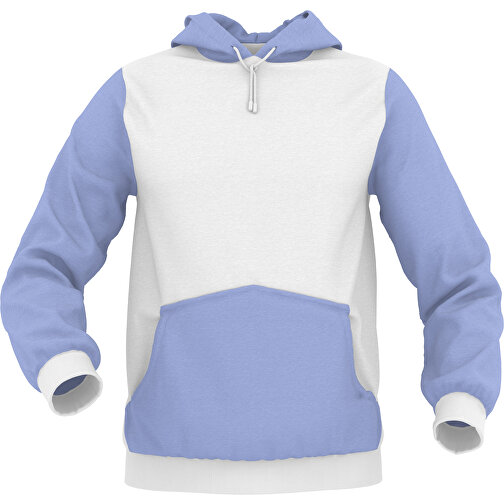 Hoodie Urban - Inkl. Individueller Gestaltung , pastellblau, 70% Baumwolle, 30 % Polyester, S, , Bild 1