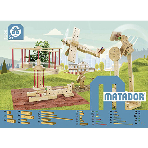 Kit di costruzioni in legno Matador Explorer E222 (222 pezzi), Immagine 5