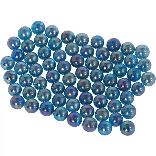 Biglie di vetro blu acqua 14 mm (circa 100 pz.), Immagine 1